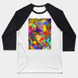 Vibrant Stained Glass Baseball T-Shirt